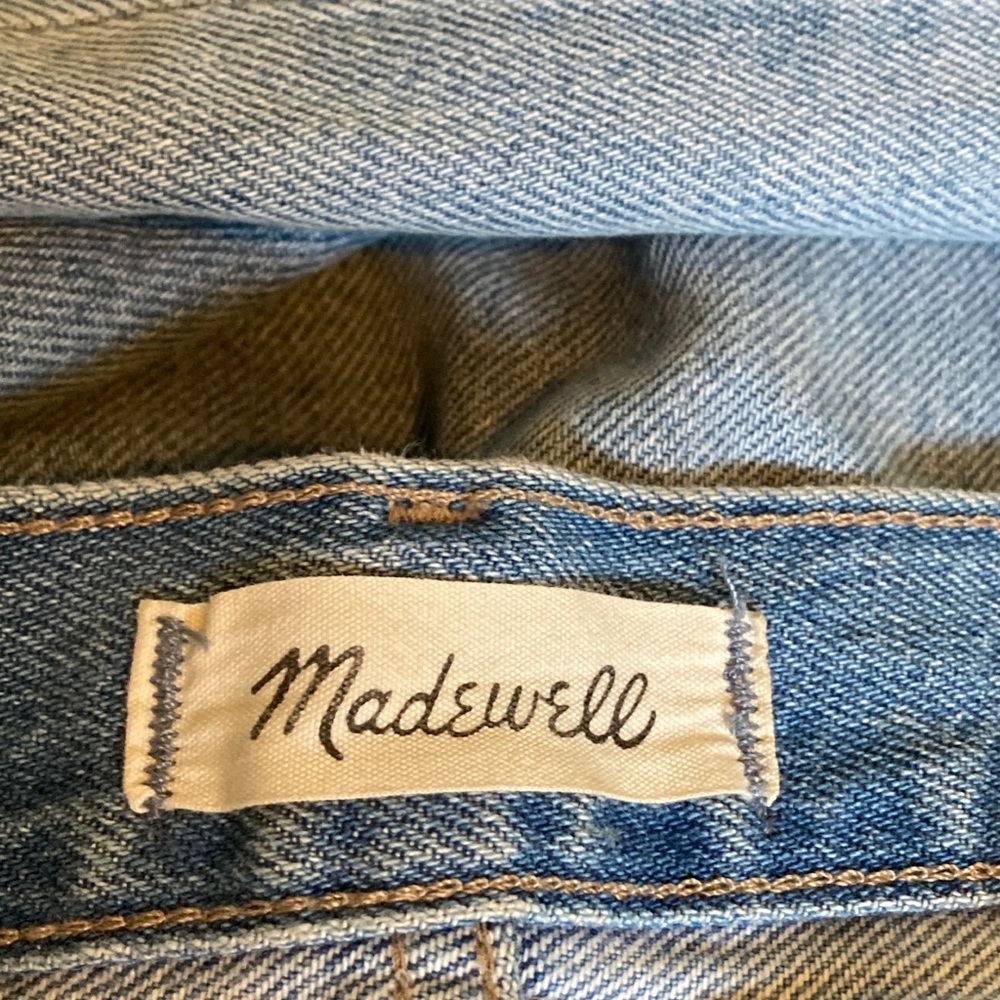 Madewell Light Blue Distressed Mom Jeans